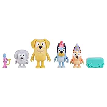 Amazon.co.jp: Blueyフィギュア4個パック、パスザパーセル2.5-3